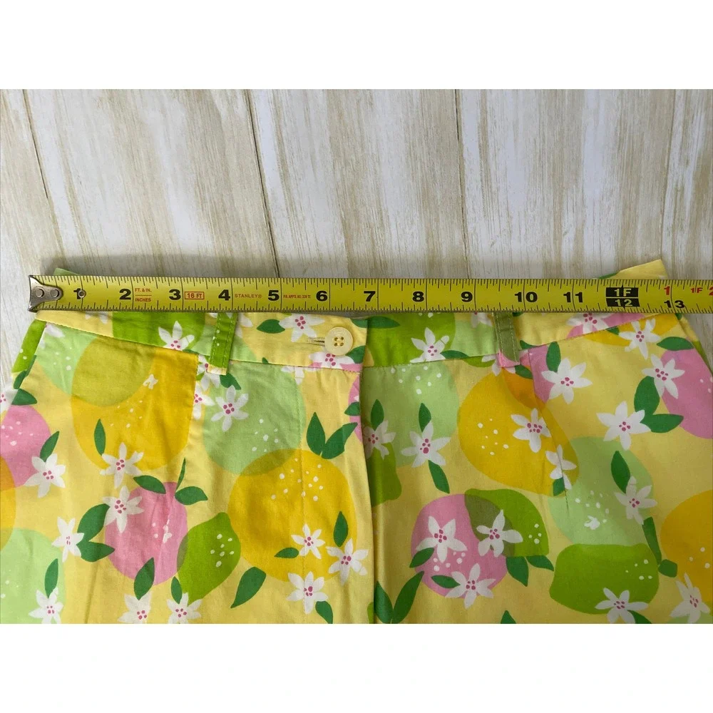 Lilly Pulitzer High Waist, Mom shorts, lemon, lime, size‎ 6